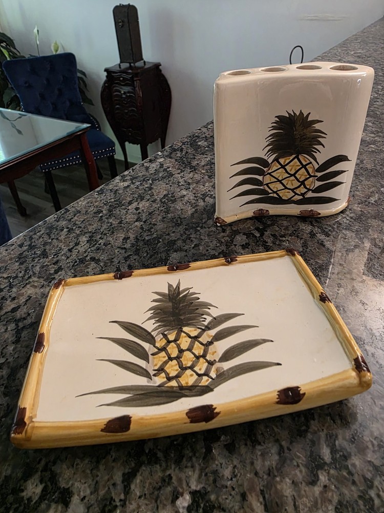 Pineapple Toothbrush Holder & Soap Dish
