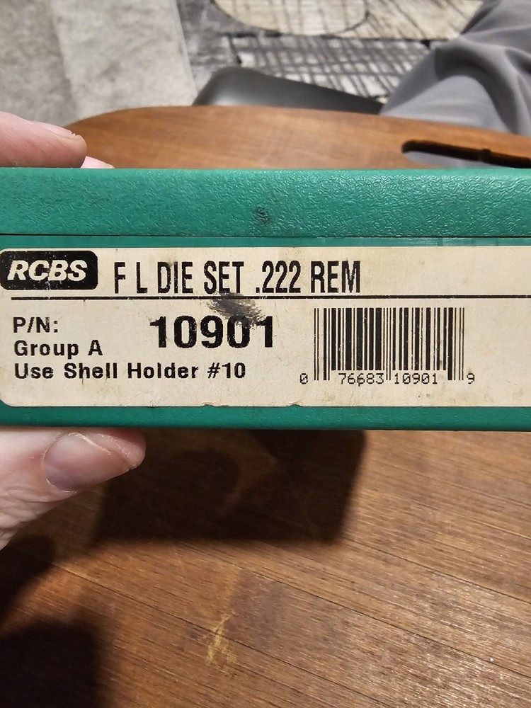 Rcbs FL Die Set .222 Rem 10901 Reloading