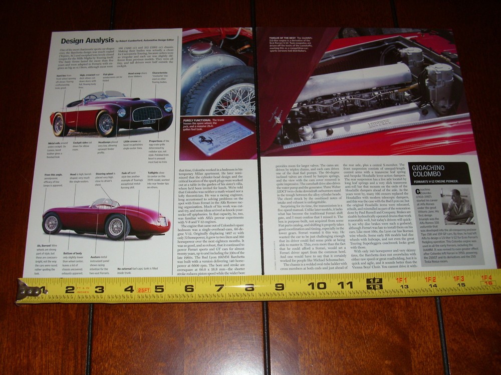 1949 FERRARI 166MM BARCHETTA ORIGINAL 2002 ARTICLE
