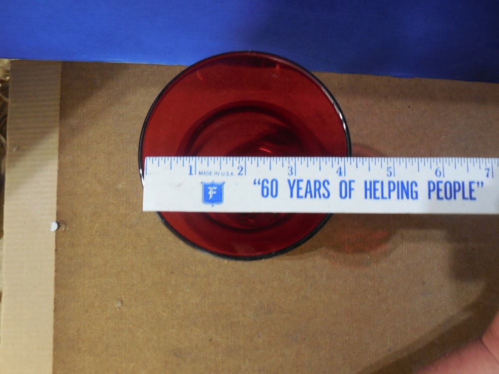 Red Ruby Colored Glass Bottle / Vase/ Decanter / Carafe