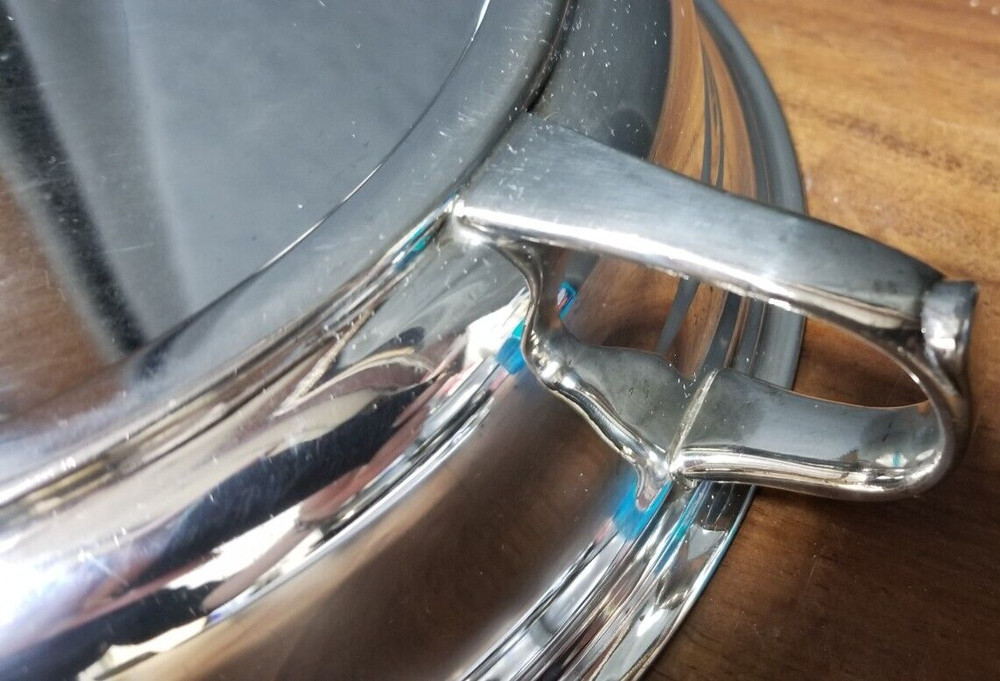 Vintage Silver Serving Bowl With Handles