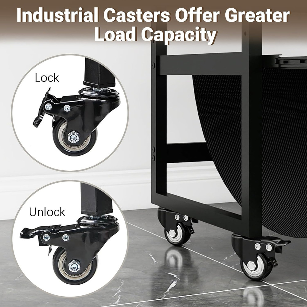 Wide Format Printer Stand with Laptop Station, Plotter Workbench Table with Pull