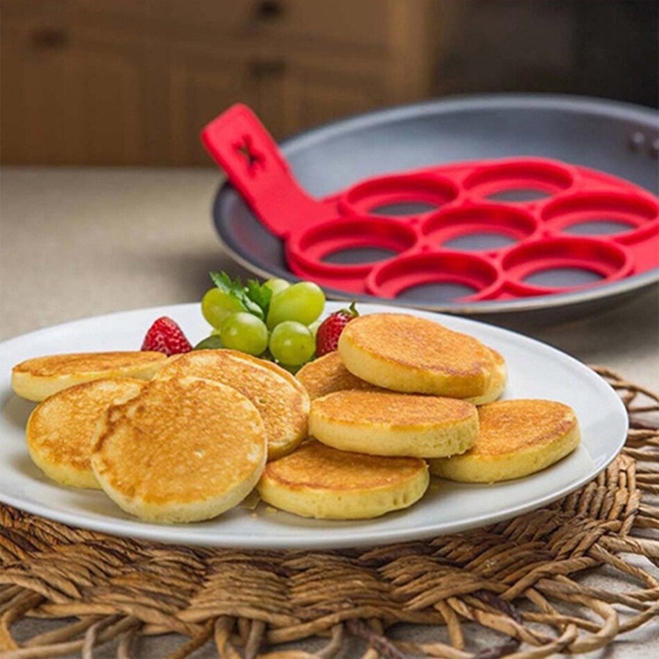 7 Holes Silicone Mold Pancake Maker Nonstick Egg Ring Maker Kitchen Accessories