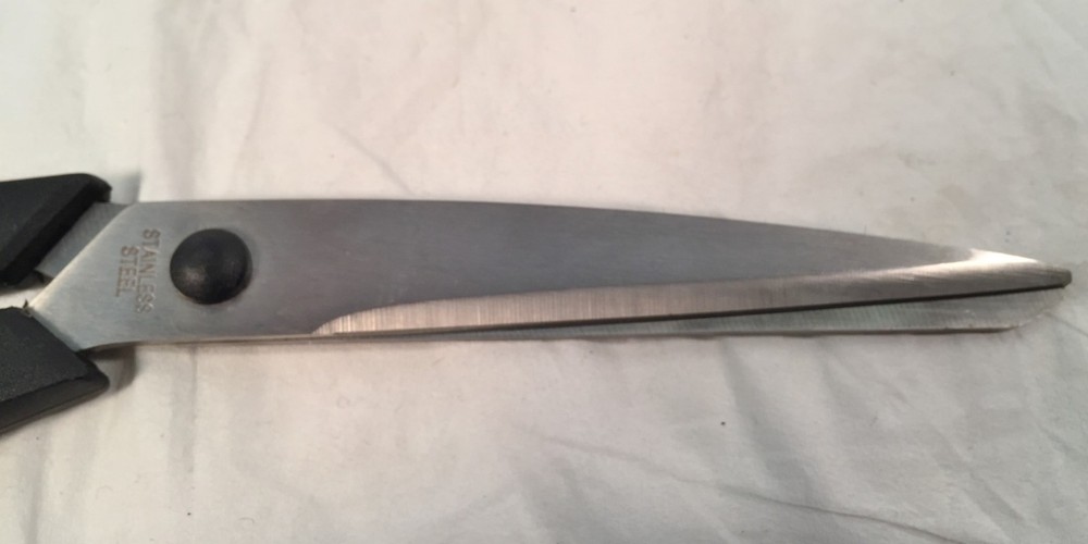 Stainless Steel Shears Curved Black Handle