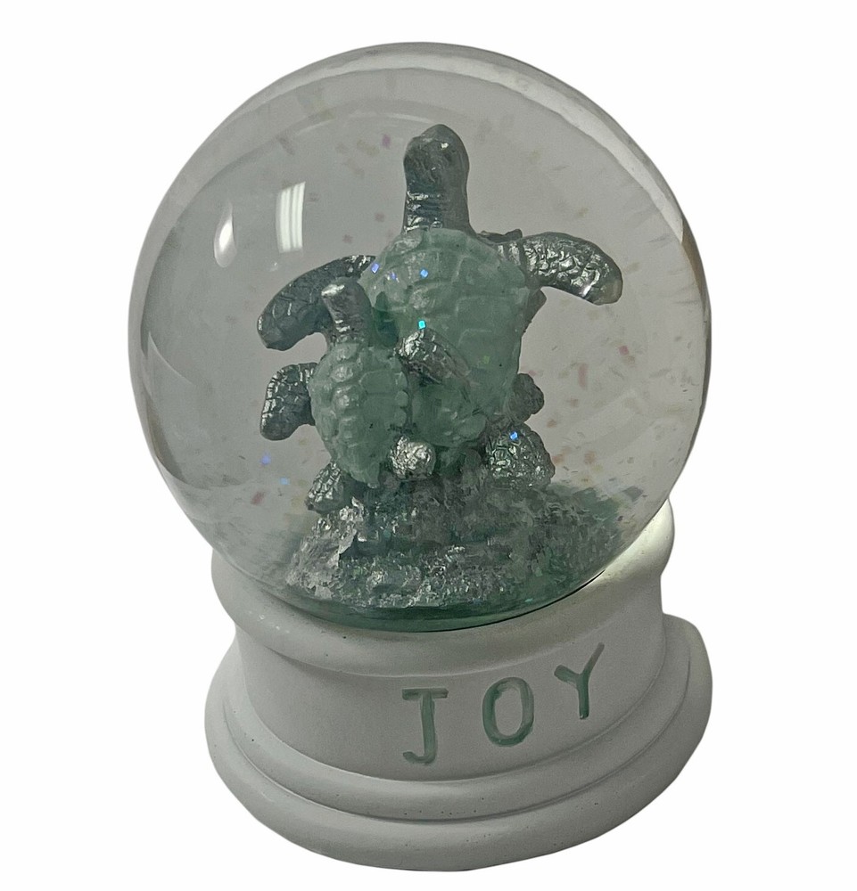 Joy Turtle Water Globe Home Coastal Themed Decor Accent