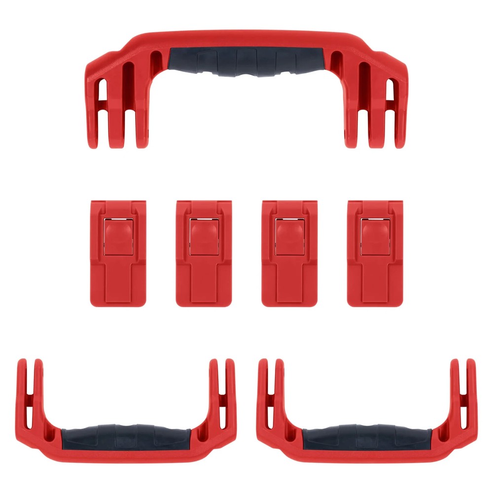 Red Pelican 1607 Handles & Latches kit. Push Button.