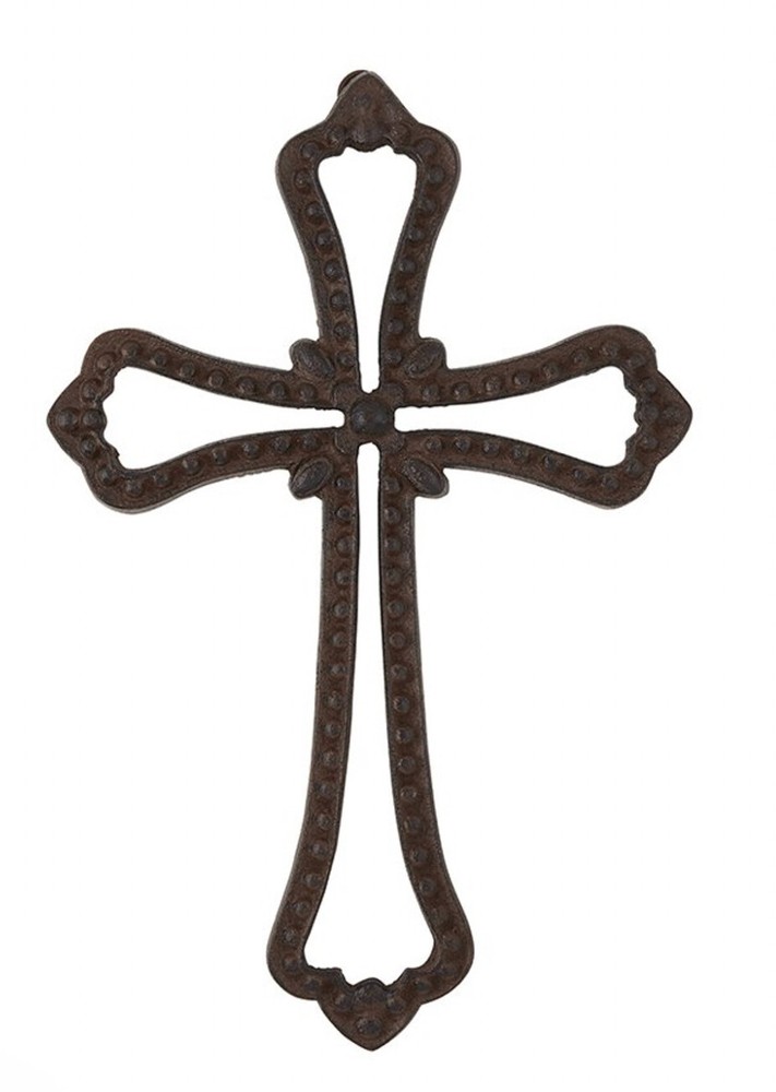 Cast Iron 12" Wall Cross, New #AB-263-2