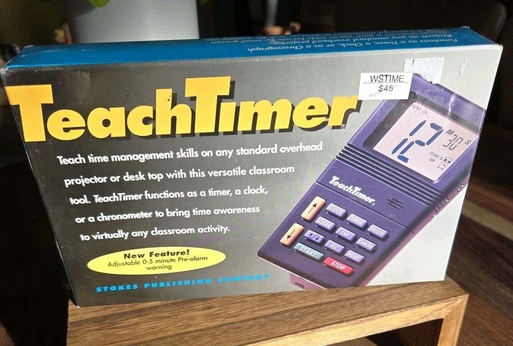 Stokes TeachTimer 229 Timer Clock Chronograph Teach Timer New Sealed Package