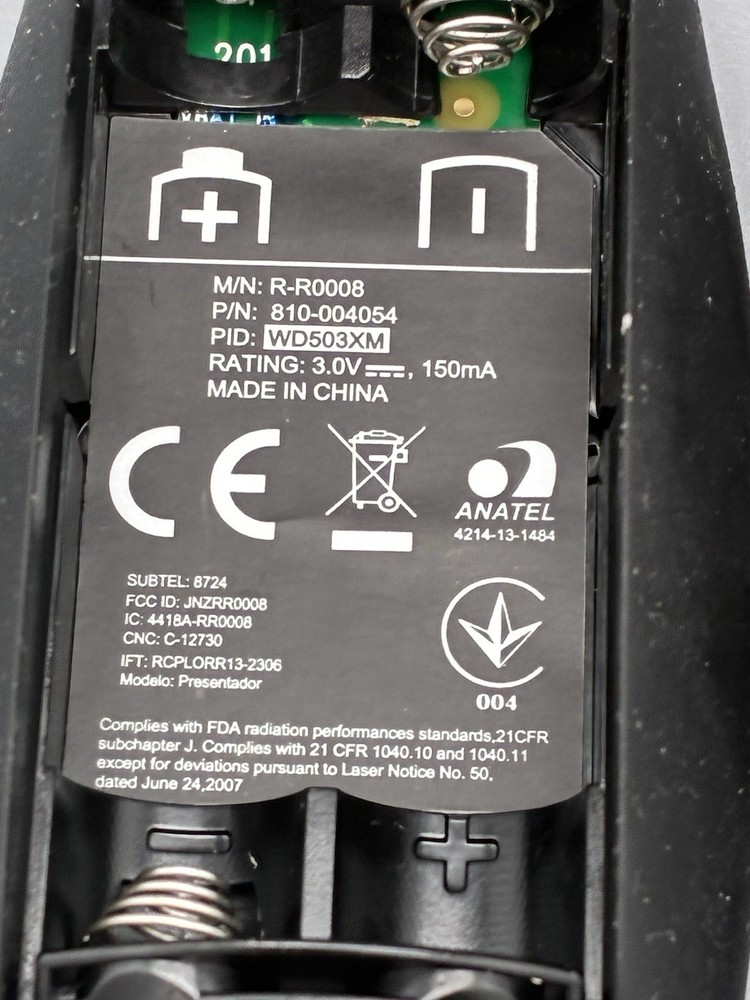 Logitech R-R0008 Wireless Presentation Remote Clicker Laser Pointer