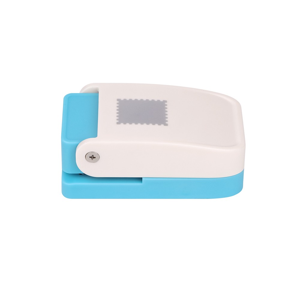 Silver 1x0.8inch Rectangular Postage Stamp Punch for Paper Crafting Scrapbooking