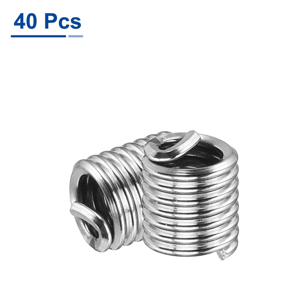 40pcs Wire Thread Inserts 10-24 UNC 2D Helical Threaded Sleeve Thread Repair