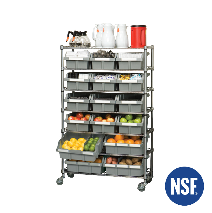 Seville Classics 7-Tier Commercial Grade NSF 16 Bin Rack System