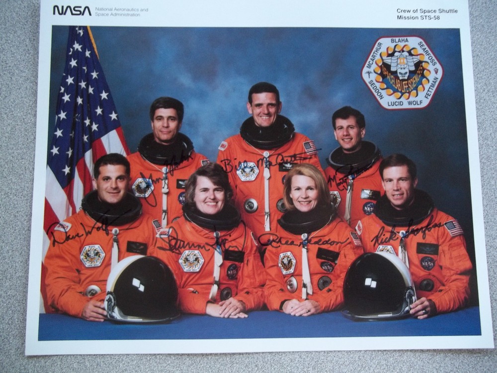 STS-58 Autographed (Autopen) Crew Photo