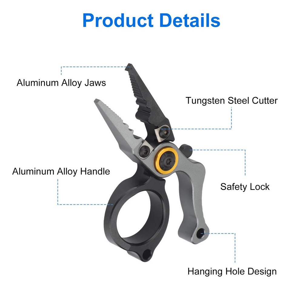 Durable Mini Fishing Pliers Scissors Line Cutter Hook Remover Split Ring Tool