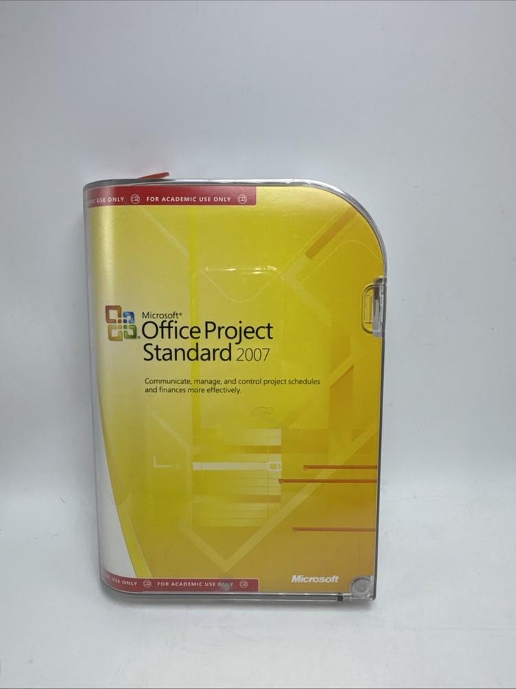 Microsoft Office Project Standard 2007 Academic Use Only New Sealed
