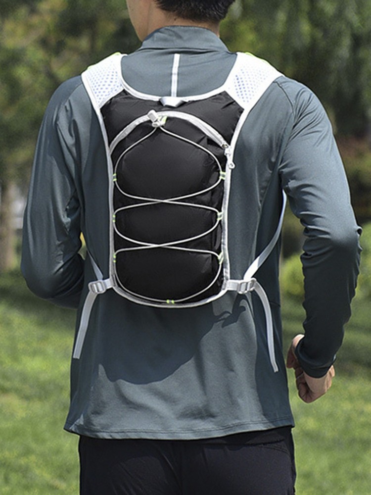 Men Cycling Small Bag Reflective Strips Backpack Buckles Sports Multi-Function