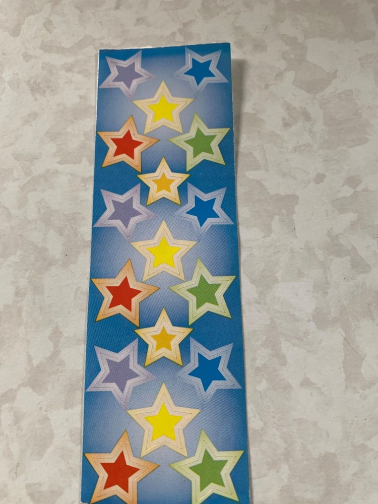 1 SHEET STARS MULTI-COLORED STARS BRIGHT STARS 17PCS