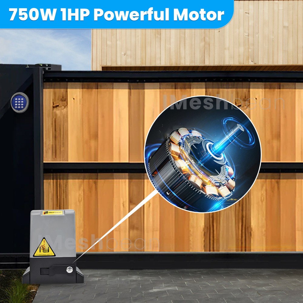 4400lbs Automatic Sliding Gate Opener Door Operator 6 Remotes+Keypad+APP Control