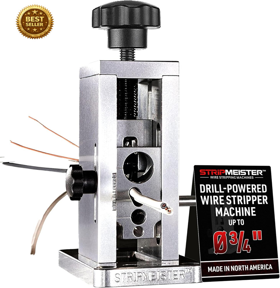 Drill Powered Wire Stripper Machine Ø3/4” Portable Copper Cable Stripping