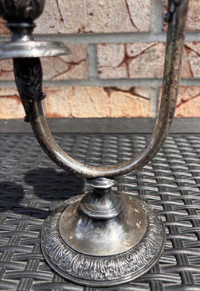 Vintage Silver Plated Double Candlestick Elegant D6132