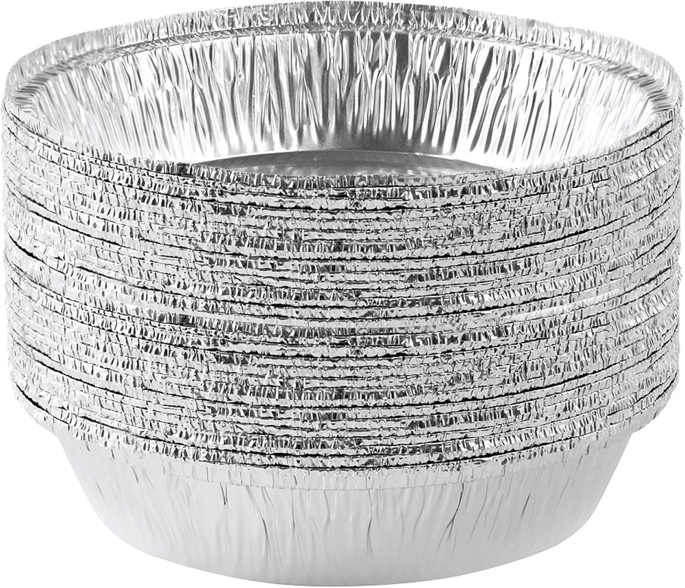 Versatile 7'' Round Foil Baking & Cooking Pans, 20-Pack - Durable & Safe