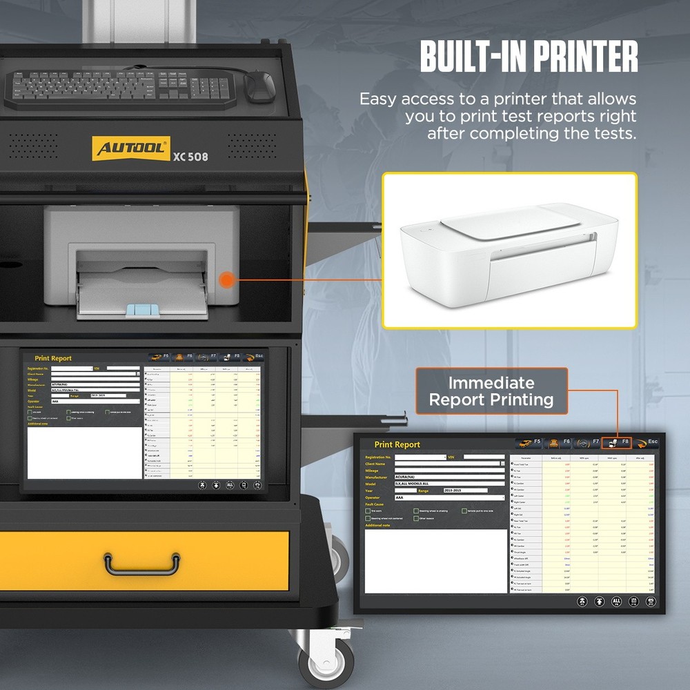 AUTOOL XC508 3D Wheel Alignment Machine Fully Automatic Tire Aligner System 110V