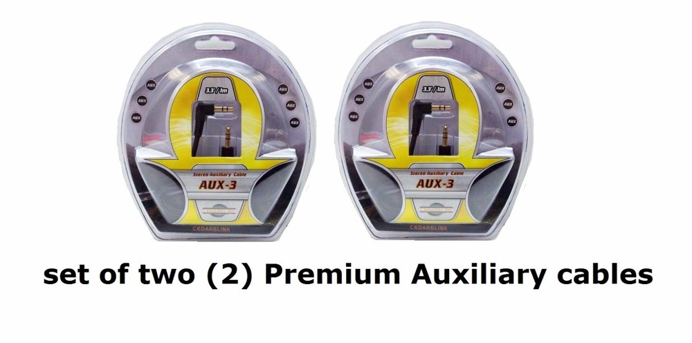 Set of Two (2) Premium Auxiliary Cables