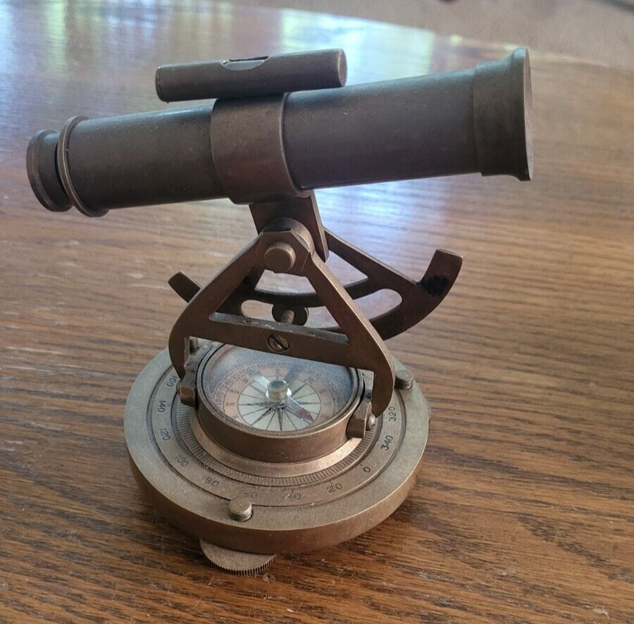 Telescope Style Brass Binocular 4" Base, 5 1/2" Tall