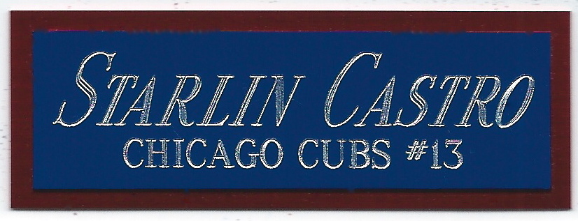 STARLIN CASTRO CUBS NAMEPLATE FOR AUTOGRAPHED Signed Baseball Display CUBE CASE