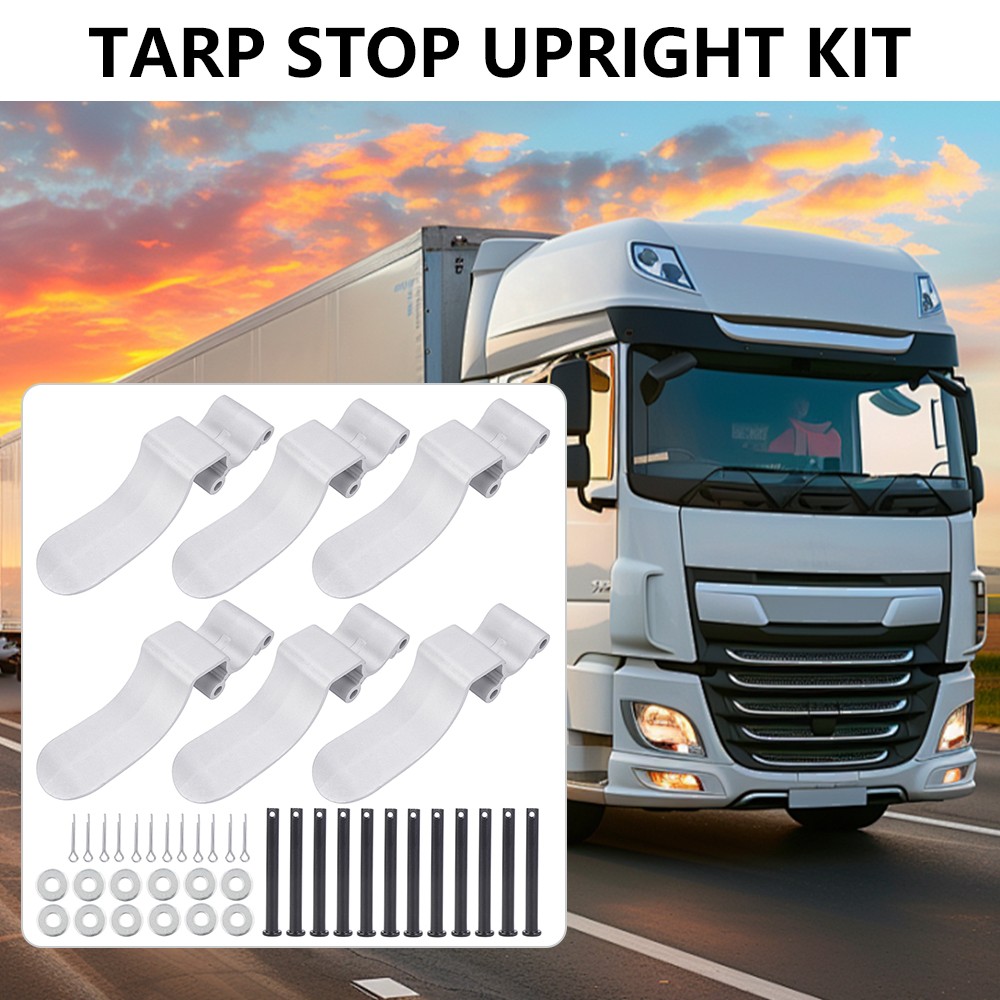 6 Pack Quick Release Upright Tarp Stop Replace Rusted Stops on Roll Tarp Systems