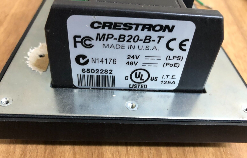 Crestron MP-B20-B-T Media Presentation Button Panel B20, Black