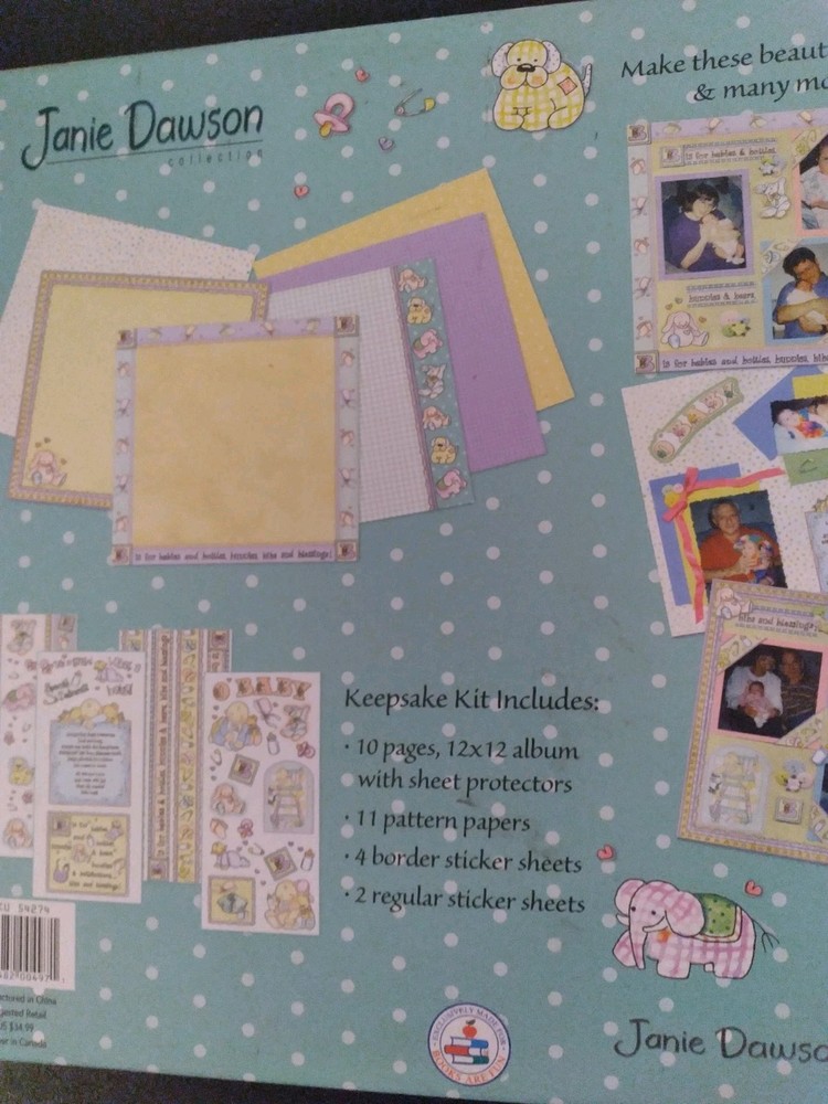 JANE DAWSON POSTBOUND "BABY SCRAPBOOK KIT"