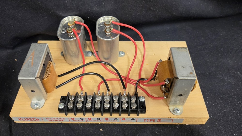 Working Original Klipsch Type E Heresy Speakers Crossovers Balancing Networks