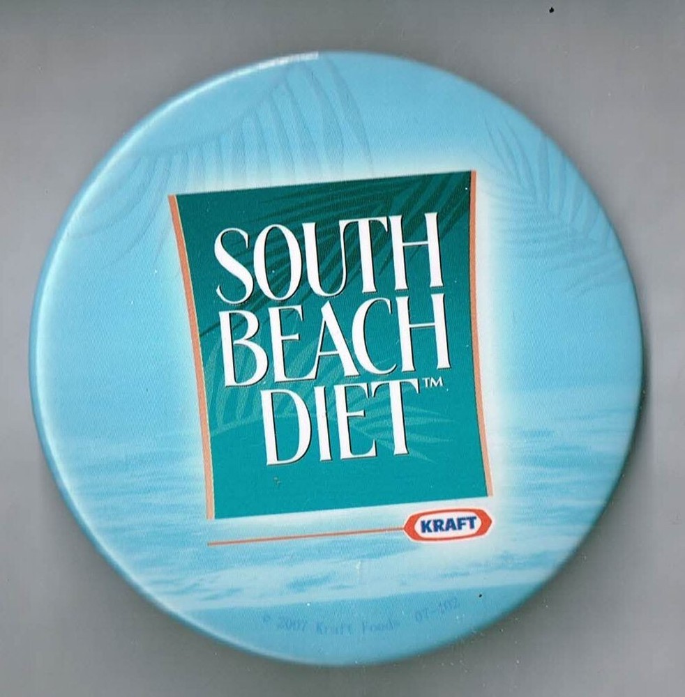 south beach diet pin back Pin Back Button Pinback