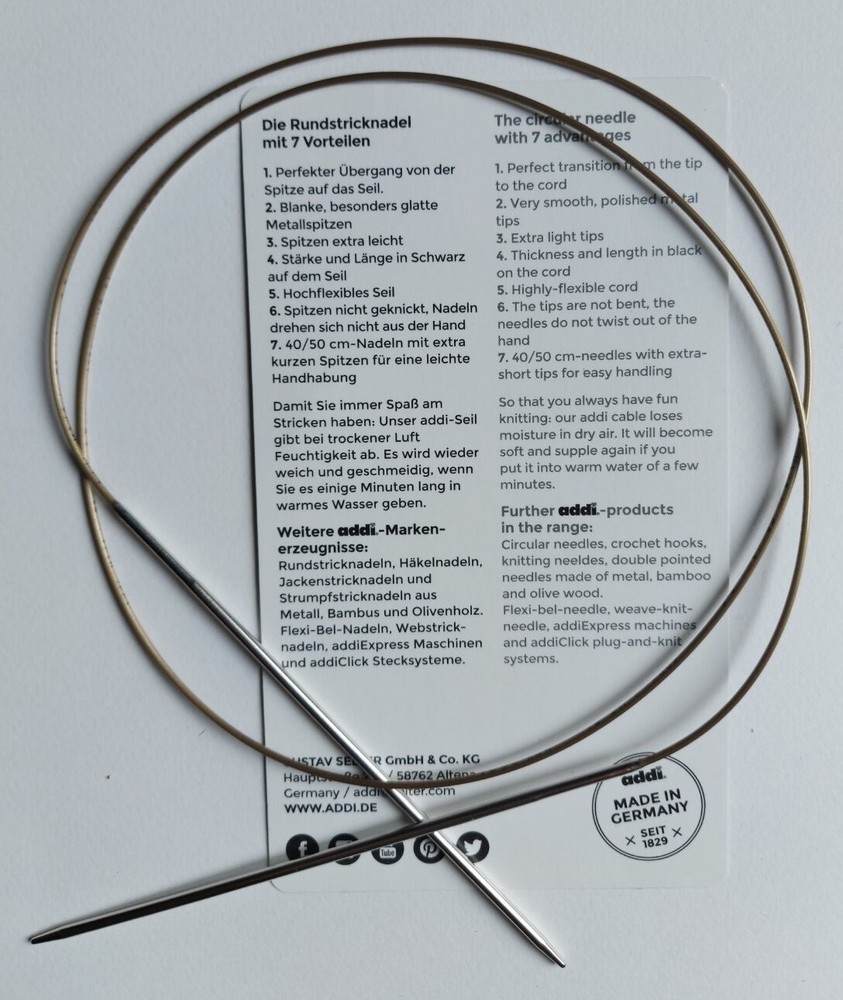 Сircular needles Addi accessories