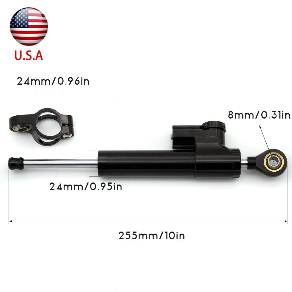 CNC Steering Damper Motorcycle Linear Stabilizer Reversed Safety Control Adjust