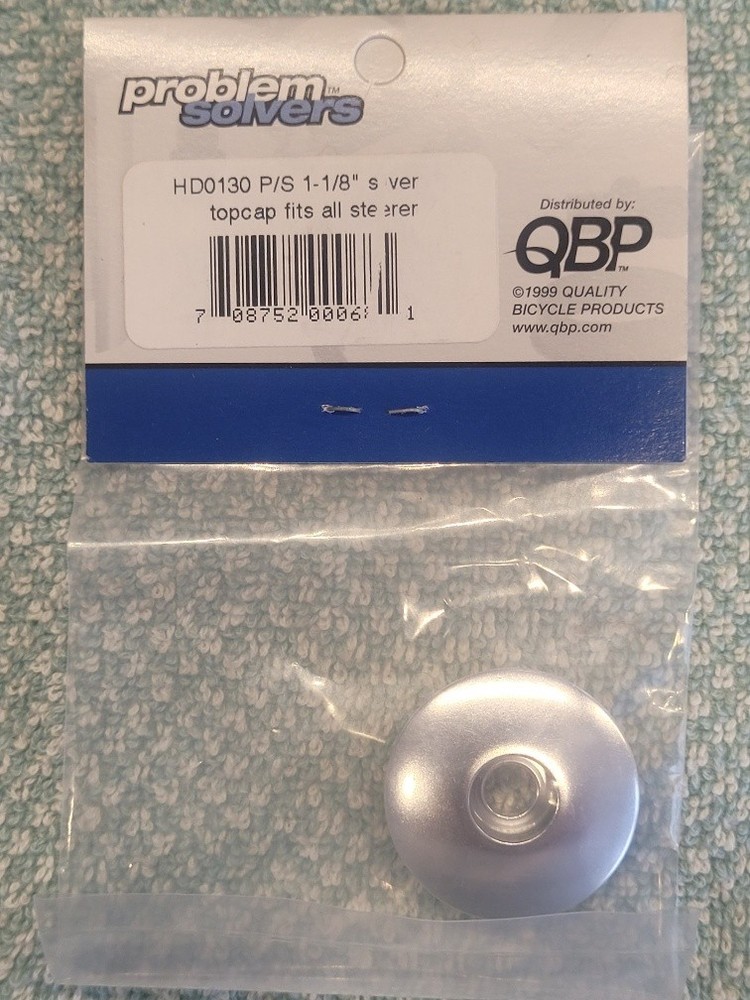 Problem Solver Top Cap 1-1/8" Silver HD0130