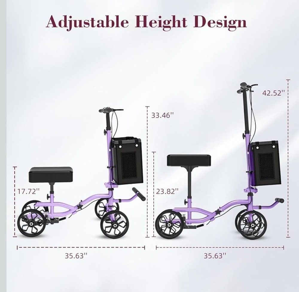 FVZZIN Purple Knee Scooter