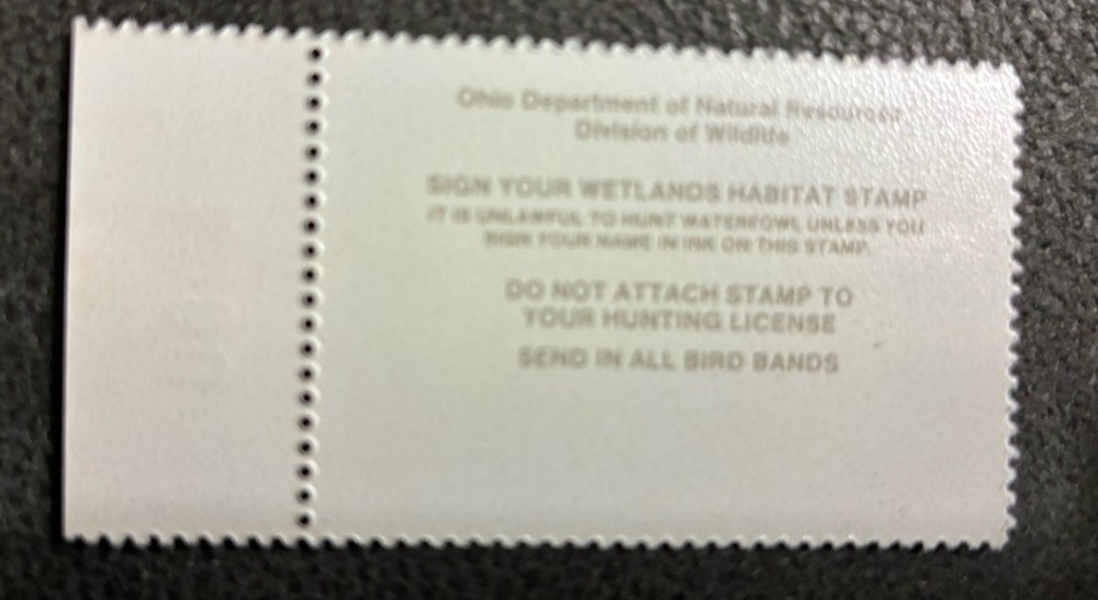 1989 Ohio State Duck Stamp Plate # Sgl Mint Never Hinged OG
