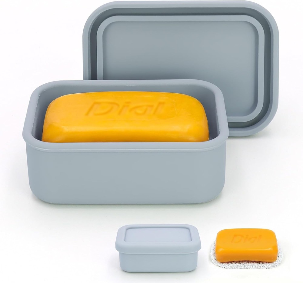 Enhanced Leak-Proof Silicone Soap Case with Draina Layer.