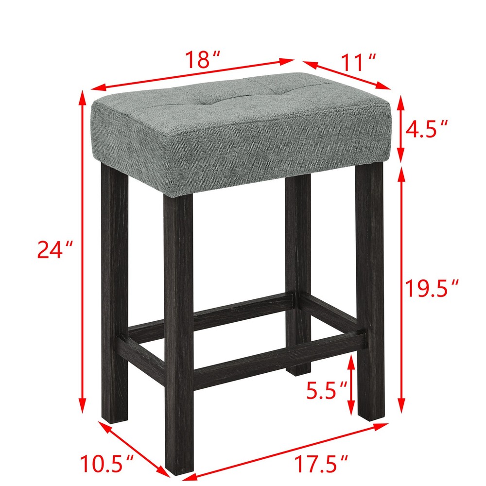 A 4-piece set, a sofa table with power sockets, and 3 upholstered stools