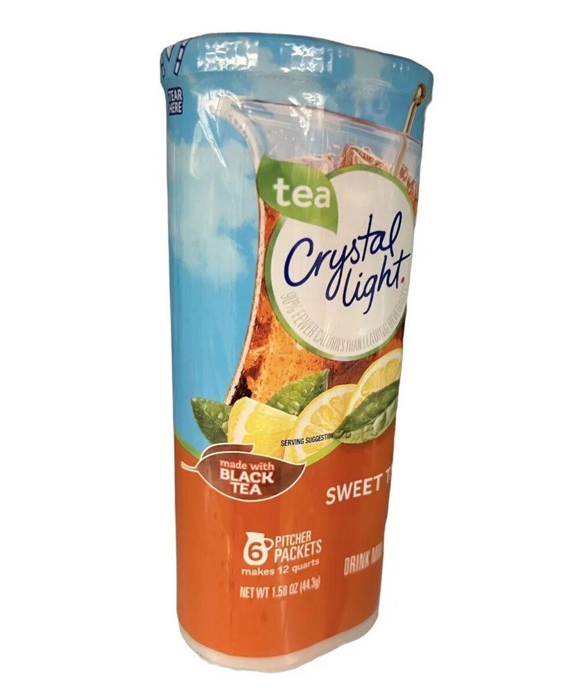 Crystal Light Sweet Tea Drink Mix 2.2 oz 5 Pitcher Packets Each