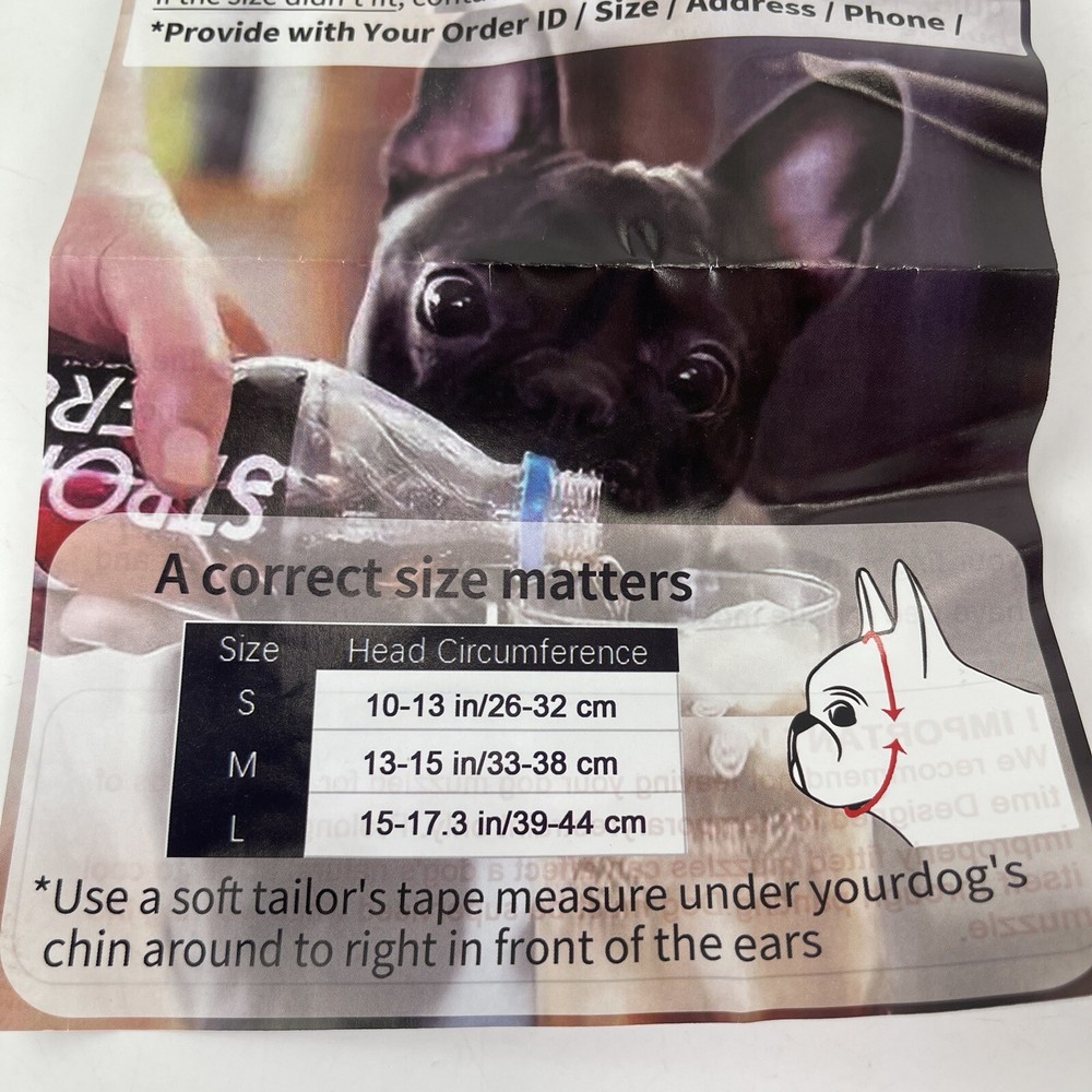 BARKLESS Dog Muzzle for Short Snout Dogs, Soft Silicone Muzzle for Biting Large