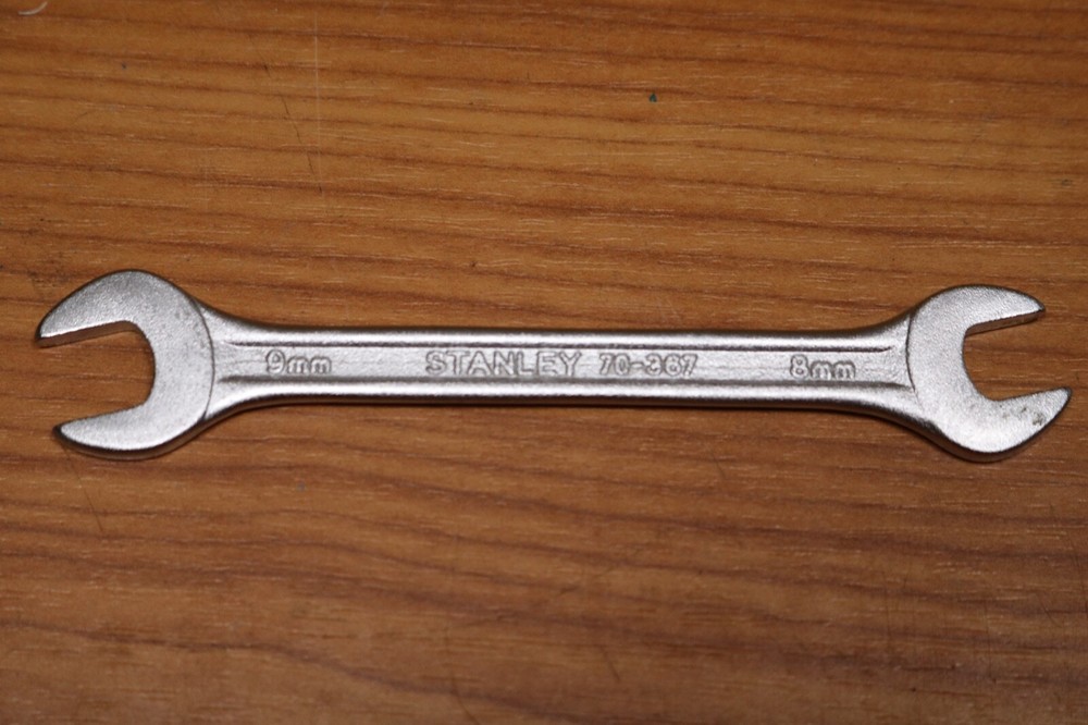 Stanley double open end metric spanner 8mm & 9mm 70-367 fixed head quality