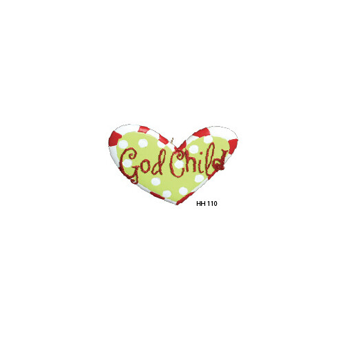 Godchild Heart Personalized Christmas Tree Ornament