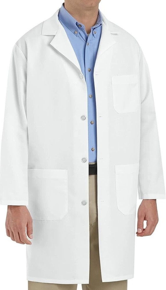 Red Kap Men's Staff Coat, White