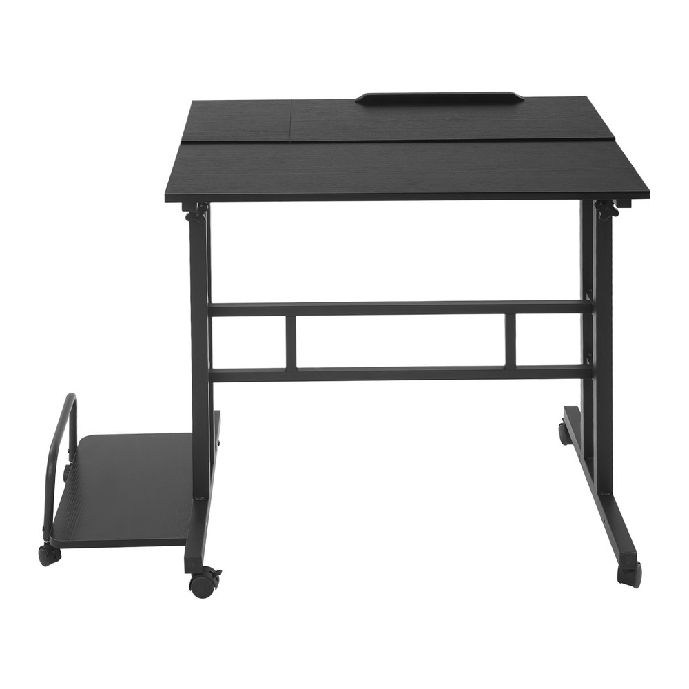 Mobile Standing Desk Foldable Computer Desk Adjustable Hight for Home Office