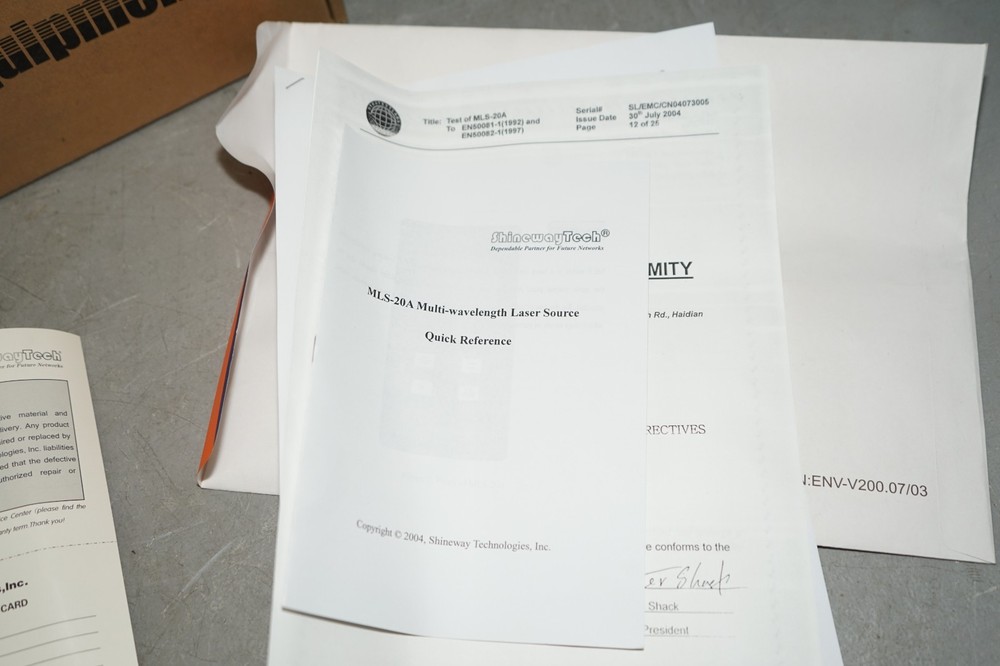 ^ Shineway Tech MLS-20A Multi-wavelength Laser Source #X5271