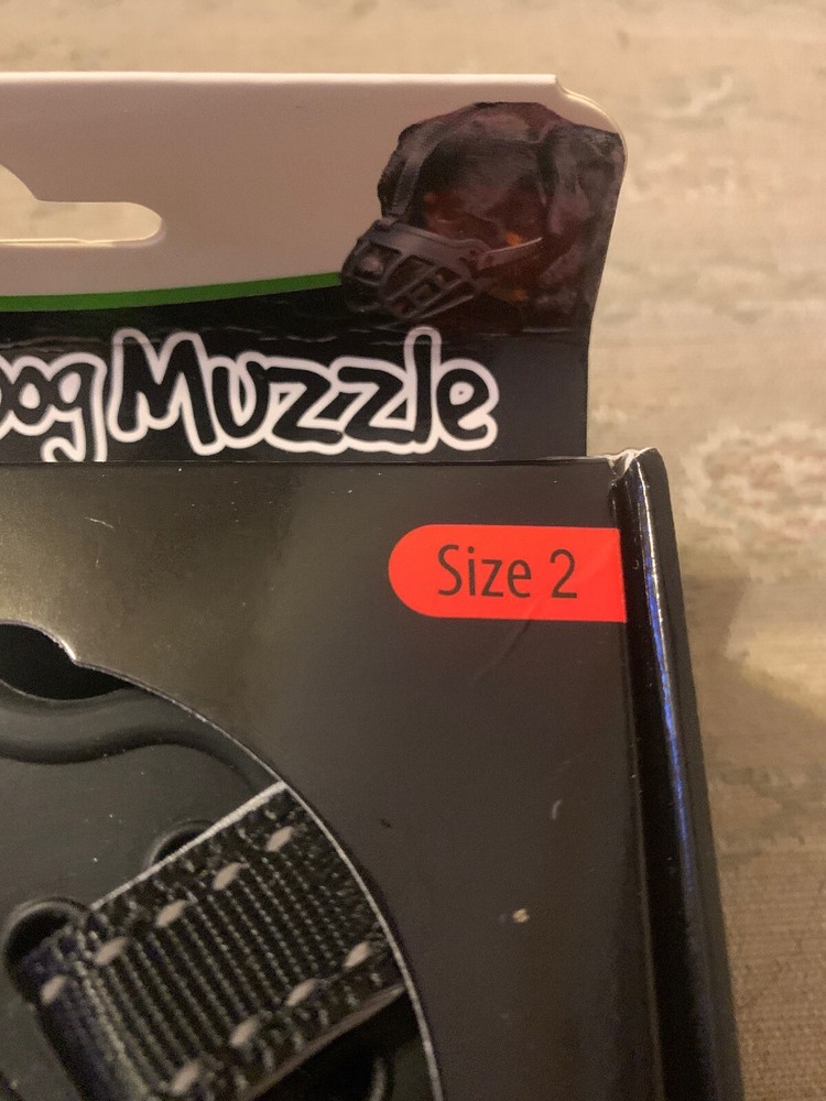 Silicone Black Dog Muzzle: Size 2 (New)