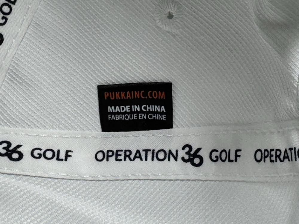 Operation 36 Golf Pukka Performance Hat White Adjustable Strapback Dri-Fit Style